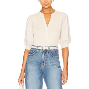 Veronica Beard 'Coralee' White Poplin Top Size XS